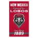 New Mexico Lobos 11'' x 20'' Indoor/Outdoor Home Sign