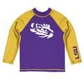 Infant Vive La Fete Purple/Gold LSU Tigers Solid Contrast Rash Guard