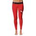 Women's Vive La Fete Red/Black Eastern Washington Eagles Solid Design Yoga Leggings