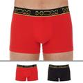 HOM 2-Pack Ivano Coton Stretch Boxer Briefs - Black - Red XXL