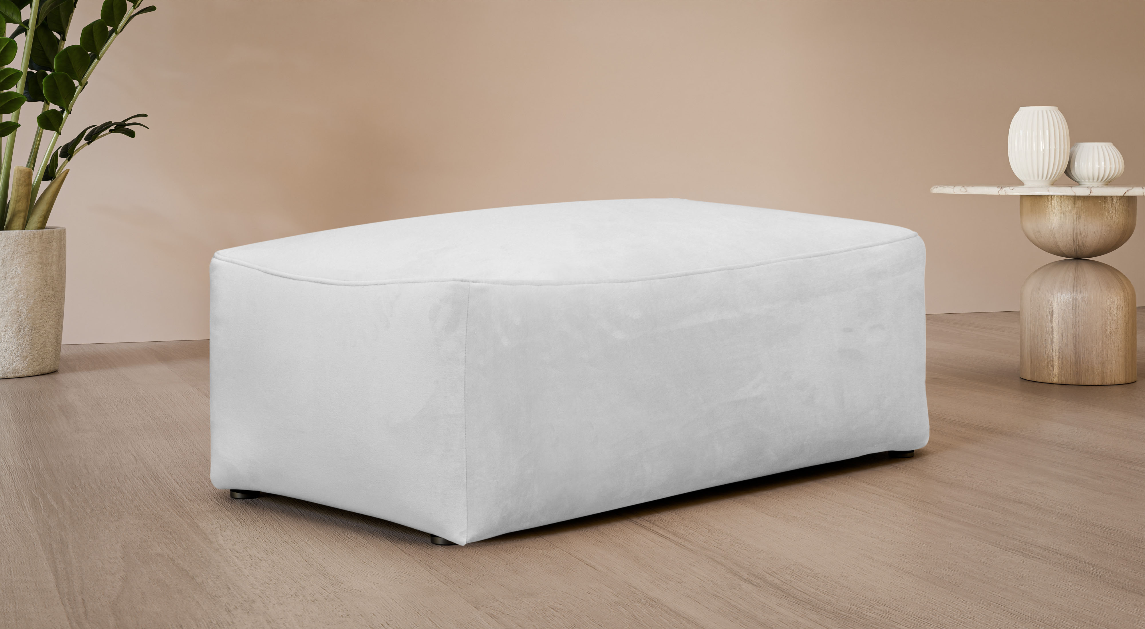 Polsterhocker "YANI Sitzhocker mit Wellenunterfederung, Maße B/T/H: 126/65/46 cm", grau (hellgrau), B:126cm H:46cm T:65cm, 100% Polyester, LEGER HOME BY LENA GERCKE, Hocker, großer Hocker passend zur Serie Yani, in hochwertiger Verarbeitung