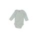 Carter's Long Sleeve Onesie: Gray Bottoms - Size 3 Month