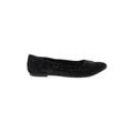 Flats: Slip-on Chunky Heel Casual Black Print Shoes - Women's Size 7 - Round Toe