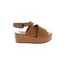 Matisse Wedges: Tan Print Shoes - Women's Size 8 - Open Toe