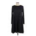 Old Navy Casual Dress - A-Line Crew Neck 3/4 sleeves: Black Dresses - Women's Size Large