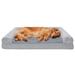 Archie & Oscar™ Estella Plush & Suede Cooling Gel Top Sofa Dog Bed Metal in Gray | Jumbo (40" W x 32" D x 8" H) | Wayfair