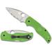 Spyderco Native 5 Salt LC200N Folding Knives 2.95in LC200N Plain Blade Green FRN Handle C41PGR5