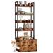 Tucker Murphy Pet™ Litter Box Enclosure w/ Shelves & Doors Manufactured Wood in Brown | 57.7 H x 24.8 W x 19 D in | Wayfair