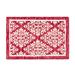 Red 40 x 24 x 0.2 in Kitchen Mat - Town & Country Living TOWN & COUNTRY EVERYDAY Walker Everwash Non-Slip Backing Kitchen Mat Metal | Wayfair