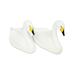 Rosalind Wheeler The Holiday Aisle® 31"L x 13.7"W x 17.5"H Giant Floating Fake Swan Decoy for Pond Set of 2 in White | Wayfair