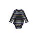 Baby Gap Long Sleeve Onesie: Blue Print Bottoms - Size 6-12 Month