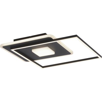 JUST LIGHT LED Deckenleuchte "DOMINO", schwarz, B:45cm L:45cm, Lampen