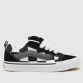 Vans knu skool trainers in black & white