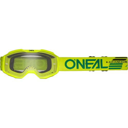 Oneal B-10 Solid Clear Kinder Motocross Brille, gelb