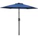 Blue 7.5 ft Patio Table Umbrella with Tilt, Crank, Market Style