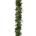 6ft Artificial Mixed Pine Cone Eucalyptus & Pine Christmas Garland with Geometric Octagon String Light Set