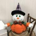 Halloween Plush Doll -Pumpkin Plush Stuffed Lovely Baby Dolls Witch Black Cat Snowman for Halloween Decorations 9.5 X 4.7 Inches