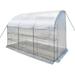 new large walk-in wall greenhouse 10x5x7 h w 3 tiers/6 shelves gardening (white)