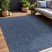 Beverly Rug Indoor/Outdoor Area Rugs Waterproof Patio Porch Garden Azure Blue 10 x14