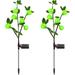 2PCS Solar Garden Lights Outdoor Solar Pear Tree LED Lights with Large Power Capacity Park Stake Lights for Patio Yard Walkway Nightview Decoration Led Lights for Room Tooth