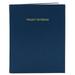 Blue Notebook - 96 Pages (.25 Ruled Format) 8 X 10 Blue Imitation Leather Cover Smyth Sewn Hardbound (LIRPE-096-SLR-A-LBT8)