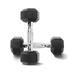 Rubber Coated Steel Cast-Iron Pair Dumbbells Rubber Hex Dumbbells Hex Weights Dumbbells For Muscle Toning Full Body Workout Home Gym Dumbbells Pair