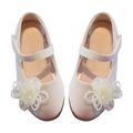 Toddler Dress Shoes Size 8T Toddler Little Child Girls Shoes Princess Shoes Dance Shoes Sweet Flower Soft Soled Single Shoes Flat Shoes Kid Shoe Laces for Sneakers No Tie
