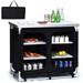 Camping Cook Table Kitchen Station with Storage Organizer and Carrying Bag for BBQ Party Picnics Backyards Tailgating Portable Black