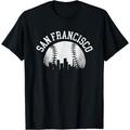 Vintage San Francisco Baseball Skyline Retro California SF T-Shirt