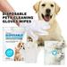 Cuhas Pet No Washing Glove 3 Pcs Pet No Rinse Pet Wipes Pet Disposable Cleaning Massage Gloves Pet Grooming Pet Washing