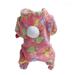 Dog Girl Cute Dog Plush Clothes 4 Leg Wear Buttons Rainbow Star Dot Printed Warm Winter Hooded Outerwear Puppy Clothes Girl Dog