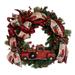 16 Christmas Wreath Truck Decorations for Front Door Vintage Farmhouse Red Truck Wreath with Pine Cones Winter Berry Wreath Thanksgiving Home Window Wall Decor Holiday Decoration