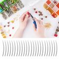 Tube Beads 200Pcs Curved Noodle Tube Spacer Beads DIY Jewelry Making AccessoriesSilver