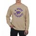 Men's Uscape Apparel Cream Kansas State Wildcats Pigment Dyed Fleece Crew Neck Sweatshirt