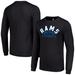 Men's Starter Black Los Angeles Rams Half Ball Team Long Sleeve T-Shirt