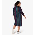 Apricot Curves Black Column Stripe Midi Dress New Look