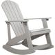 Beliani - Traditional Garden Lounge Rocking Chair Slatted Design Indoor Outdoor Light Grey Adirondack - Grey