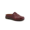 Wide Width Women's San Marc Tooled Casual Mule by SoftWalk in Dark Red (Size 11 W)