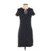 Tommy Hilfiger Casual Dress Crew Neck Short sleeves: Blue Polka Dots Dresses - Women's Size Small