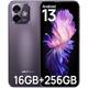 Ulefone Note 16 Pro Mobile Phones Android 13, 16GB+256GB/256GB SD 50MP+8MP Camera Octa Core 6.52” HD+ 4400mAh 4G Dual Sim Smartphone SIM Free Unlocked Fingerprint Face ID GPS OTG, UK Version-Purple