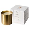 Amaura London Eco Luxury Long Burning Scented Candle - Infused with Essential Oil Blends - Candle Gift - 50hr Burn | 280g | Pure Brass Candle with lid (Calming | Lavender, Sandalwood & Amber)