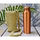 India House Pure Copper Water Bottles | Seamless Leakproof Copper Bottle | Perfect Ayurvedic Copper Bottle (matte seven chakra bottle+ bag)