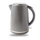 PaMeer Electric Kettle, Textured Fast Boil Energy Efficient Cordless Kettle with Perfect Pour, 1.7 Litre - Grey Kettle