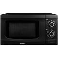 Abode 20L Manual Microwave Black 700W with 5 Power Levels & Timer, Button & Dial Control, Defrost Function, AMM2001B (Black, Manual)