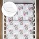 5 Piece Bedding Set Duvet Pillow with Covers & Cotton Sheet for 120x60 cm Baby Cot Bed (It's a Girl)