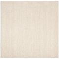 White 36 x 36 x 0.375 in Area Rug - Safavieh Elle Handmade Ivory Rug Cotton/Wool | 36 H x 36 W x 0.375 D in | Wayfair NAT620A-3SQ