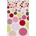 Pink/White 0.63 in Indoor Area Rug - Harriet Bee Claro Polka Dots Ivory/Multi Rug Cotton | 0.63 D in | Wayfair HBEE1348 39033184