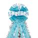 The Holiday Aisle® Fabric Christmas Tree Topper Bow Fabric in Blue/White | 53 H x 13 W x 3 D in | Wayfair 9CAAB5A82CA04AF98608AF56C4B8B32C