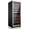 cozypony 152 Bottle Dual Zone Built-In Wine Refrigerator, Glass in Black | 63 H x 24 W x 28 D in | Wayfair 00828621858738