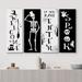 IDEA4WALL Halloween Skeleton Welcome Sign Holidays Spooky Scary Pumpkin Decorative Bohemian On Canvas 4 Pieces Print | Wayfair 8022273009506